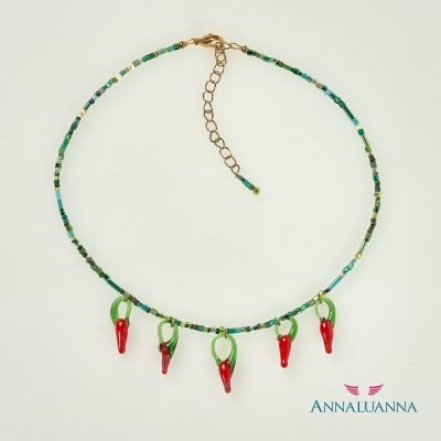 Choker Murano Ajicito Rojo