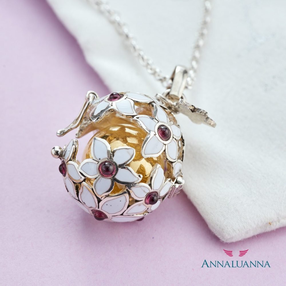 llamador flores plata 925