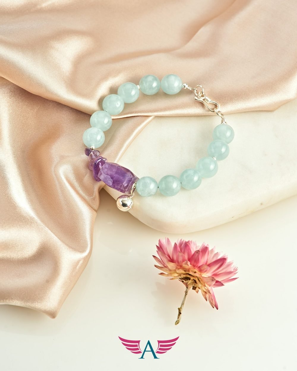 pulsera aguamarina