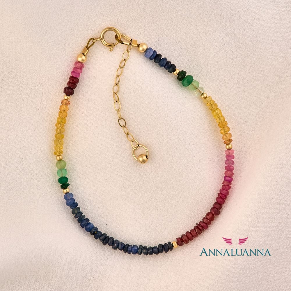 annaluanna joyas Pulsera Arcoiris Zafiro multicolor 2