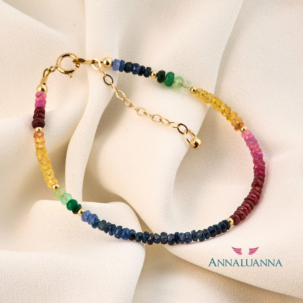 annaluanna joyas Pulsera Arcoiris Zafiro multicolor 3