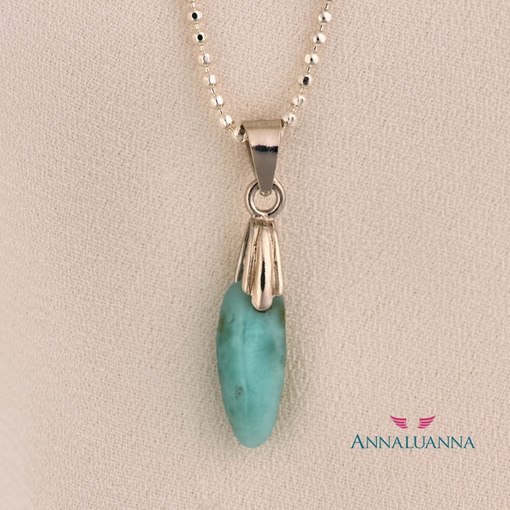 annaluanna joyas Collar Larimar mini dije Diosa 4