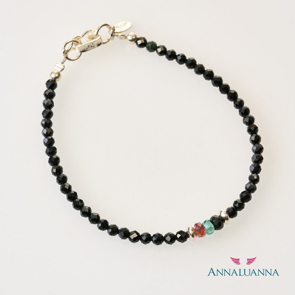 pulsera con turmalina negra y turmalina sandía