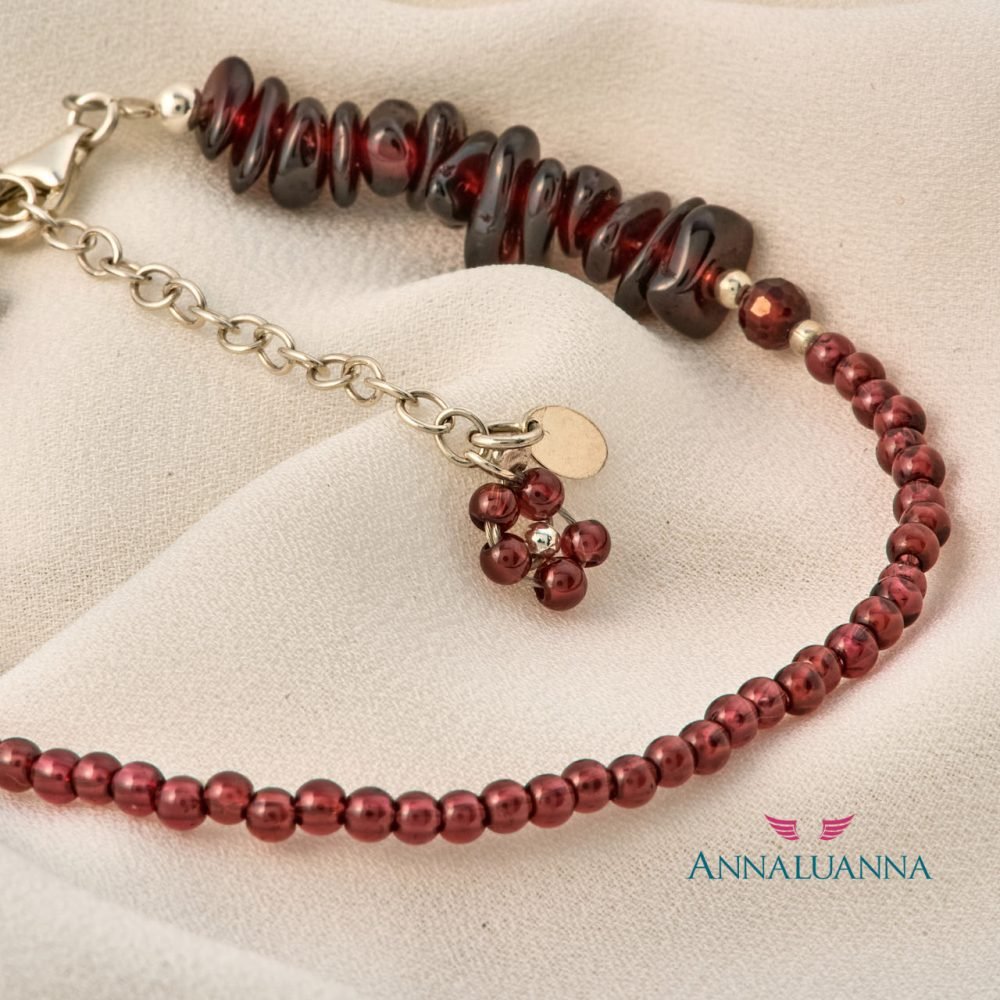 Pulsera Granate Floral - Imagen 2