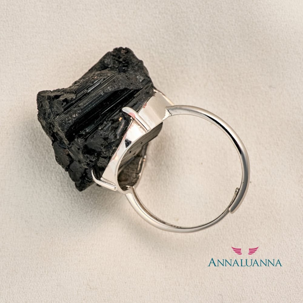 annaluanna joyas Anillo Turmalina en Bruto con plata 925 1