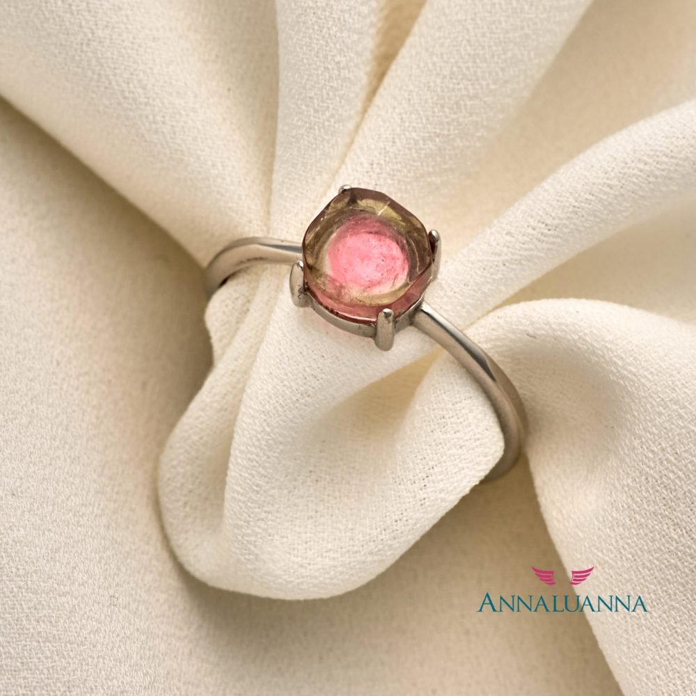 annaluanna joyas Anillo con Turmalina sandia y plata 925 1