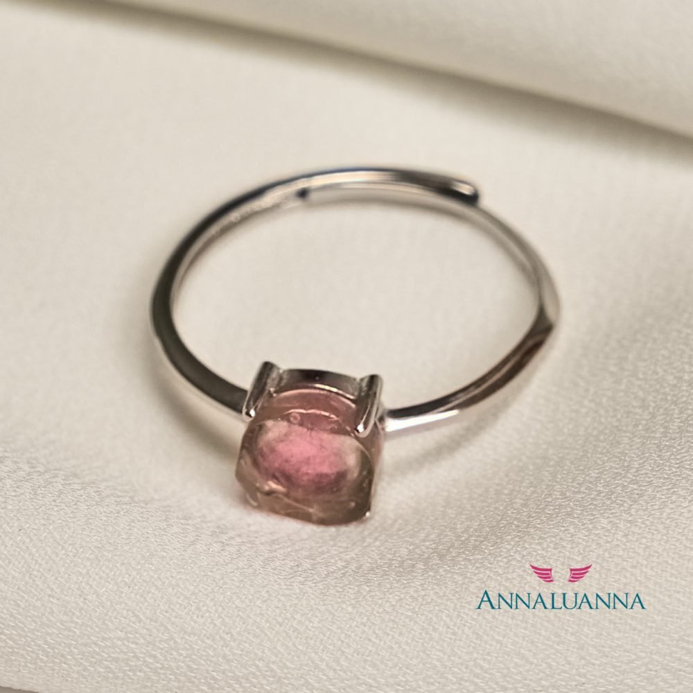 annaluanna joyas Anillo con Turmalina sandia y plata 925 24