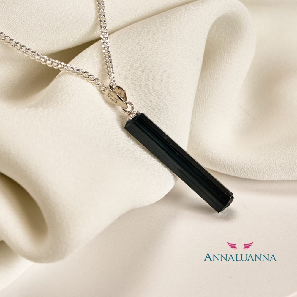 annaluanna joyas Collar Varita magica Turmalina negra