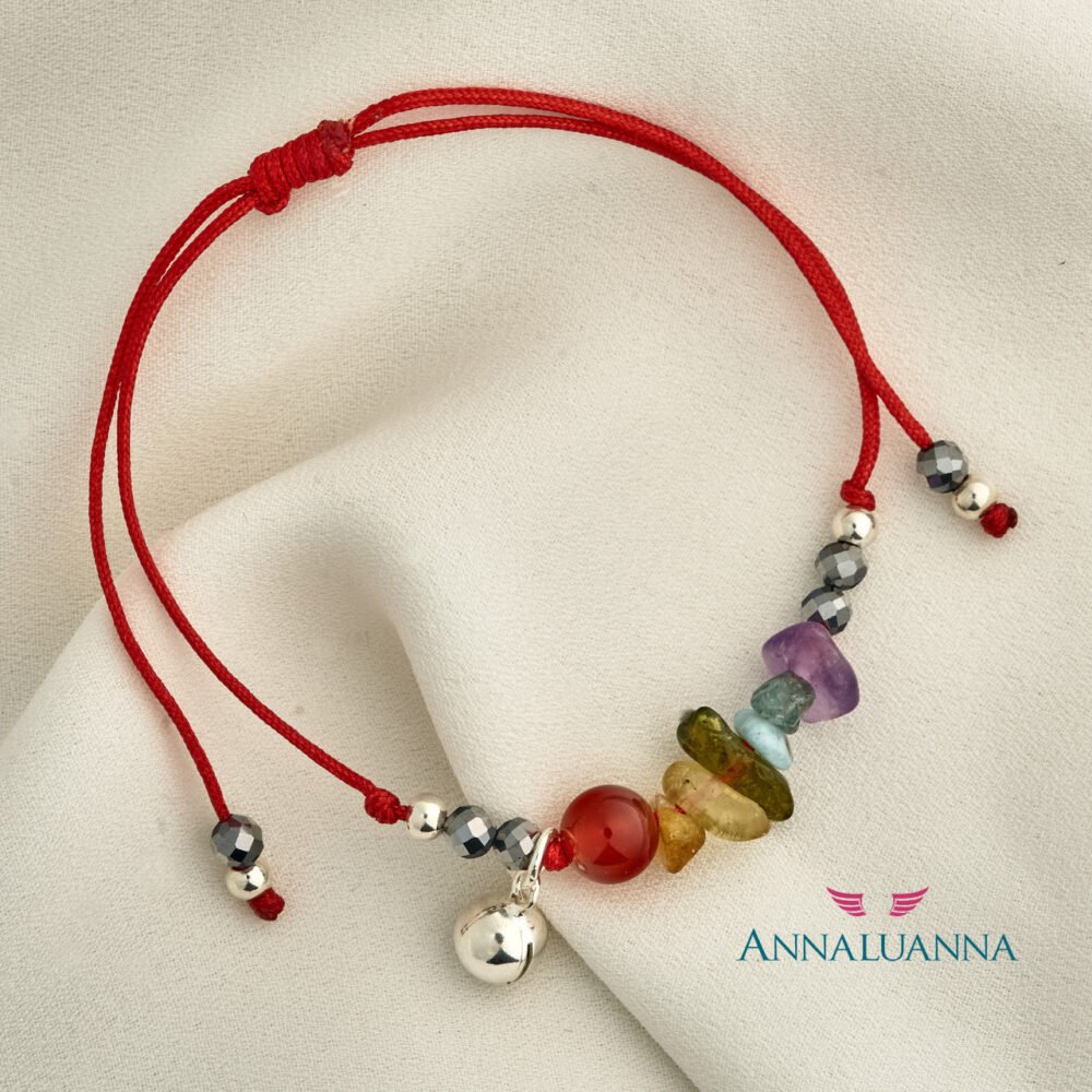 pulsera chakras hilo con piedras naturales