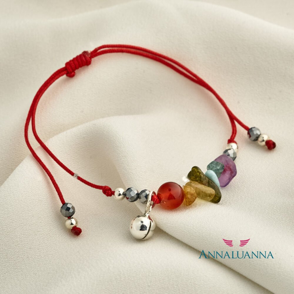 pulsera chakras hilo con piedras naturales