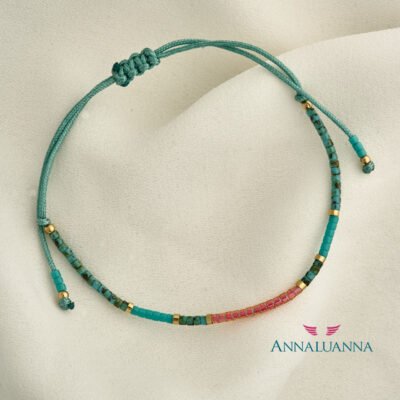 pulsera miyuki hecha a mano con gold filled 14k
