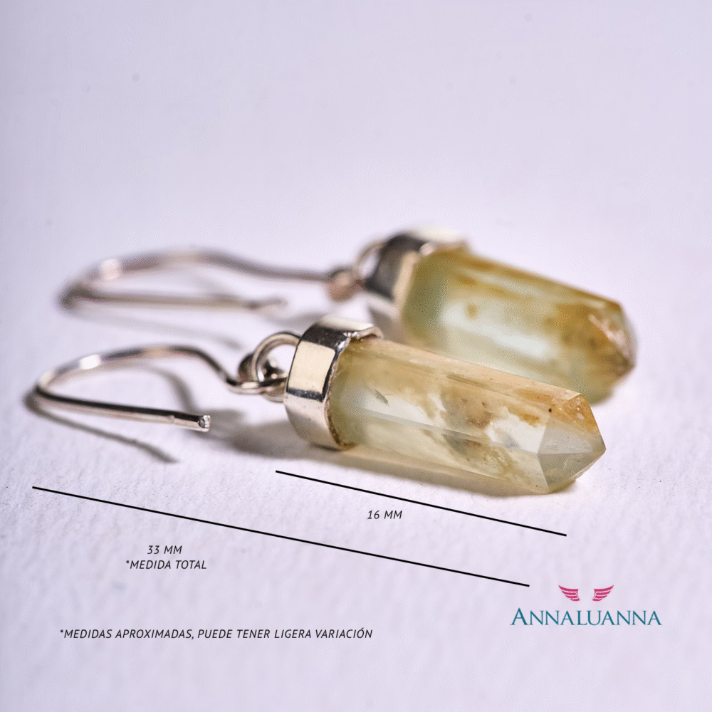 aretes anzuelo punta de ópalo andino y plata 950