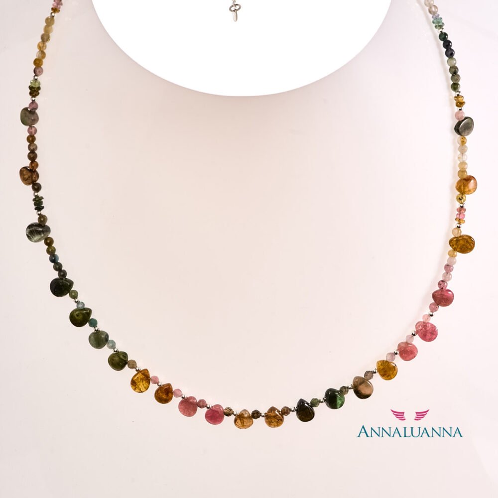 Collar Cute protectora con turmalina sandía