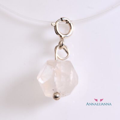 charm dije de piedra luna y plata 925, dije intercambiable.