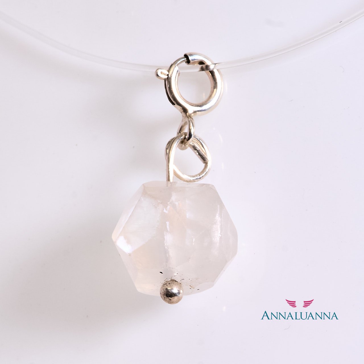 Charm dije Piedra Luna en plata 925 1 charm dije de piedra luna y plata 925, dije intercambiable.