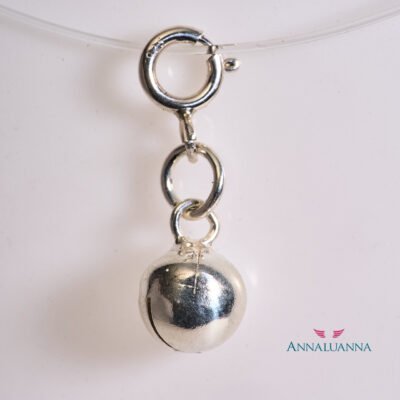 charm dije mini llamador de ángeles plata 925