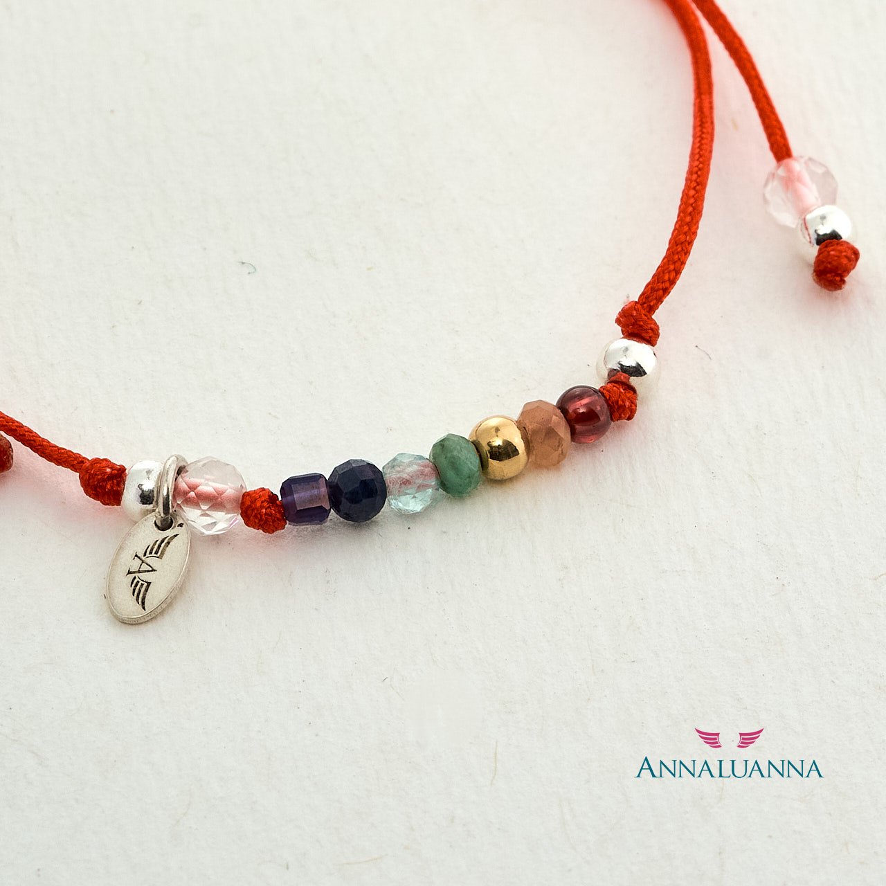 Pulsera hilo Chakras Luz divina 4 pulsera hilo chakras con piedras naturales y gold filled 14 kilates